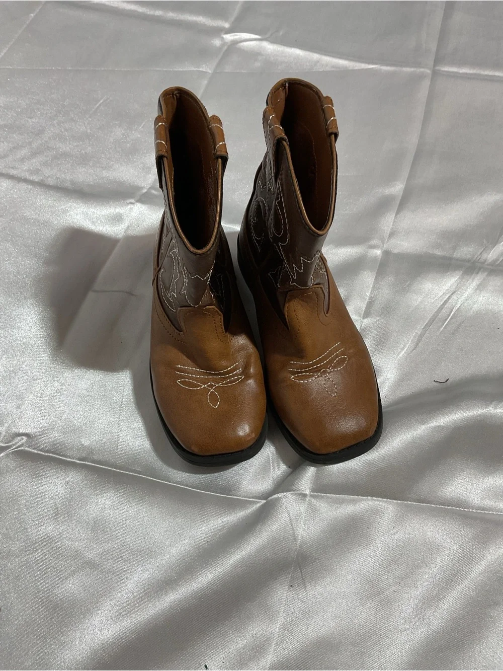 Kids Brown Western Cowboy Boots - Classic Pull-On Style